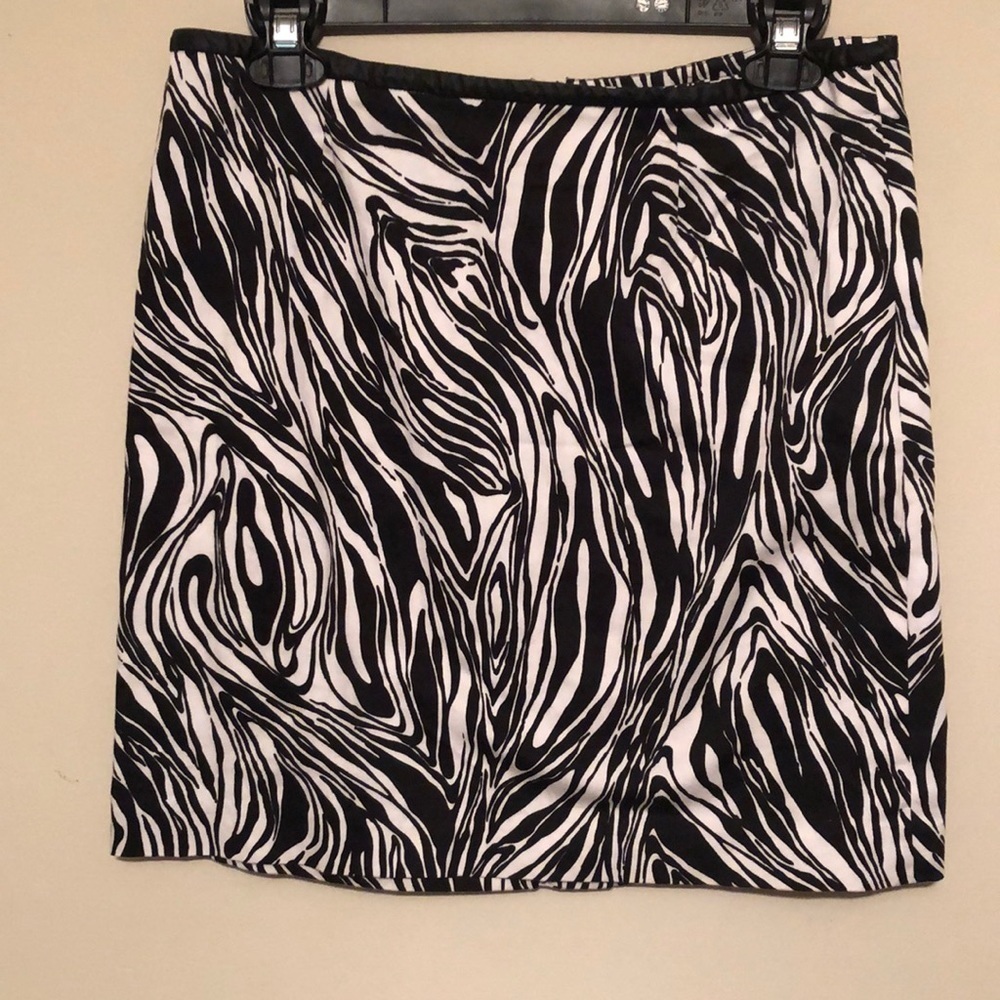Willi Smith zebra pattern a-line skirt, Sz 8